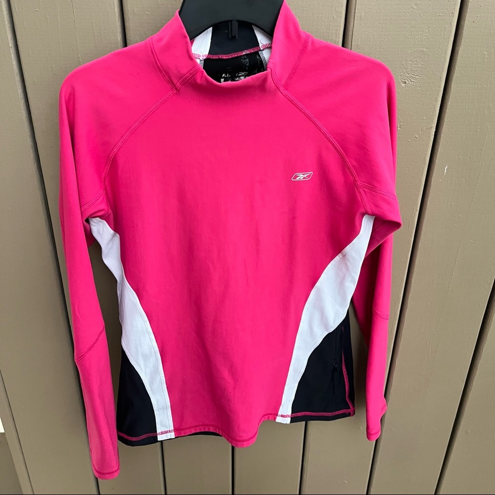 Reebok Play Dry dry fit midweight athletic workout layer sweatshirt - mock neck